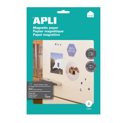 Papel Magnético A4 inkjet Apli Paquete de 8 hojas