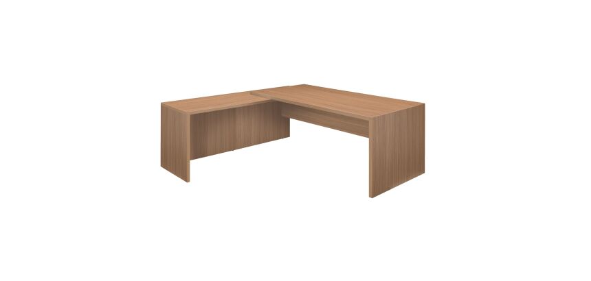 Bureau Direction avec retour piètement bois Essenzza