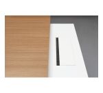 Bureau avec retour à droite simple L 180 x P 90 cm, piétement plein bois - Greko