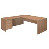 Bureau Direction avec retour sur caisson piètement bois Essenzza