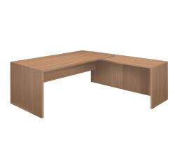 Bureau avec retour à droite simple L 180 x P 90 cm, piétement plein bois - Greko