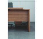 Bureau Direction avec retour sur caisson piètement bois Essenzza