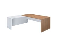 Directie werkpost met bijzet en onderstel in hout Essenzza