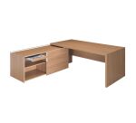 Bureau Direction avec retour sur desserte piètement bois Essenzza