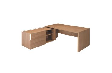 Director's office with return on wooden base cabinet Essenzza