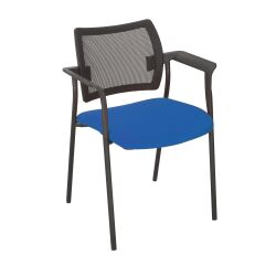 Silla Yota respaldo malla patas negras