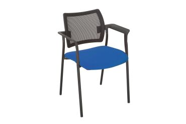 Fauteuil YOTA - dossier maille assise bleu