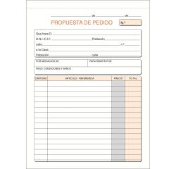Talonario Pedido 150 x 210 Castellano