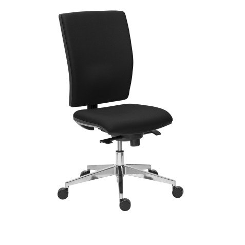 Chaise de bureau Bruneau Activ' - Tissu - Dossier haut avec soutien lombaire - Pieds aluminium