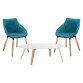 Pack 2 armchairs Anet and 1 low table Izoa