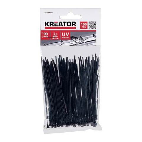 100 Bridas Negras 2.5 mm x 90 mm