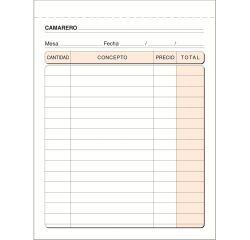Talonario Camarero 105 x 150 Duplicado Castellano