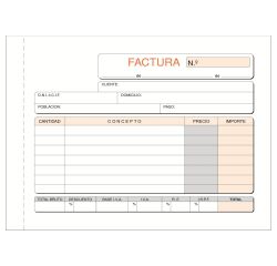 Talonario Factura 150 x 105 Duplicada Castellano