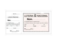 Talonario Lotería 210x105 Castellano