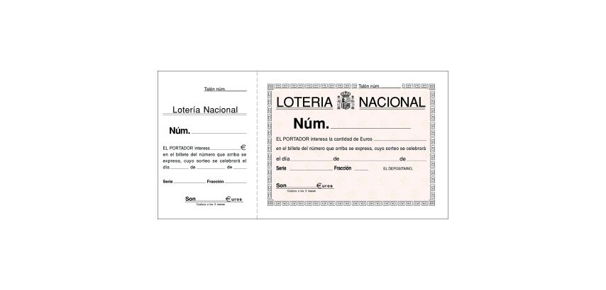 Talonario Lotería 210x105 Castellano
