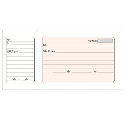 Talonario Vales 21 x 10,5 cm Castellano