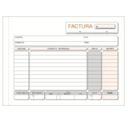 Talonario Factura 210 x 150 Duplicado Castellano