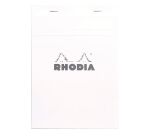 Bloc-bureau Rhodia Premium blanc format A5 petits carreaux 80 feuilles