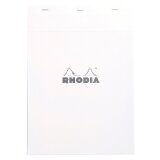 Bloc de bureau Premium Rhodia 21 x 29,7 cm agrafé blanc n°18 - 5 x 5 - 80 feuilles