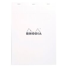 Bloc de bureau Premium Rhodia 21 x 29,7 cm agrafé blanc n°18 - 5 x 5 - 80 feuilles