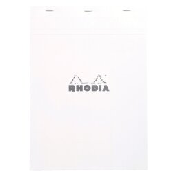 Bloc de bureau Premium Rhodia 21 x 29,7 cm agrafé blanc n°18 - 5 x 5 - 80 feuilles