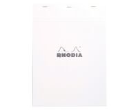 Bloc de bureau Premium Rhodia 21 x 29,7 cm agrafé blanc n°18 - 5 x 5 - 80 feuilles