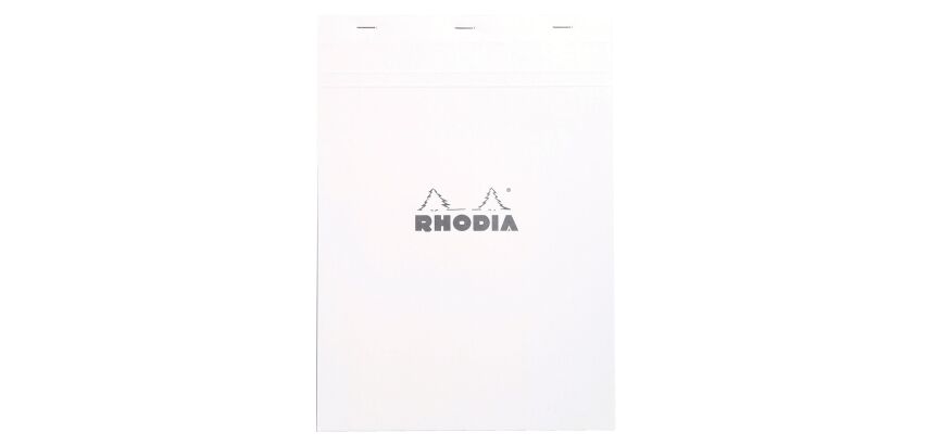 Bloc-bureau Rhodia Premium blanc format A4 petits carreaux 80 feuilles