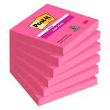 Notes repositionnables couleurs Super Sticky Post-it 76 x 76 mm - bloc de 90 feuilles