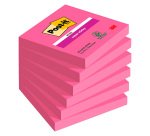 Notes repositionnables couleurs Super Sticky Post-it 76 x 76 mm - bloc de 90 feuilles
