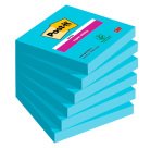 Notes couleurs Super Sticky Post-it 76 x 76 mm - bloc de 90 feuilles