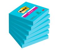 Notes couleurs Super Sticky Post-it 76 x 76 mm - bloc de 90 feuilles