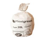 Sac poubelle 20 litres blanc - paquet de 500