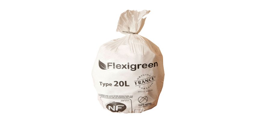 Sac poubelle 20 litres blanc - paquet de 500