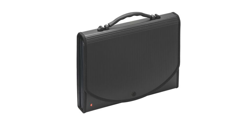 Carpeta con fuelle acordeón color negro