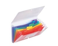 Sortierfach mit Bälgen in Plastik Exacompta 7 Verteilungen farblos