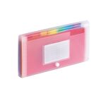 Trieur valisette plastique Exacompta à soufflet 7 divisions incolore - format chèque