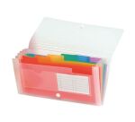 Trieur valisette plastique Exacompta à soufflet 7 divisions incolore - format chèque