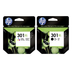 HP 301 XL Pack cartucho original negro + tricolor de alta capacidad (480 + 330 páginas)
