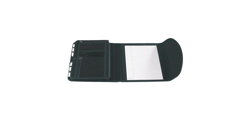 Trieur valisette plastique Exacompta Exafolio avec porte-bloc 6 divisions noir