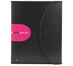 Trieur valisette plastique Exacompta Exafolio avec porte-bloc 6 divisions noir