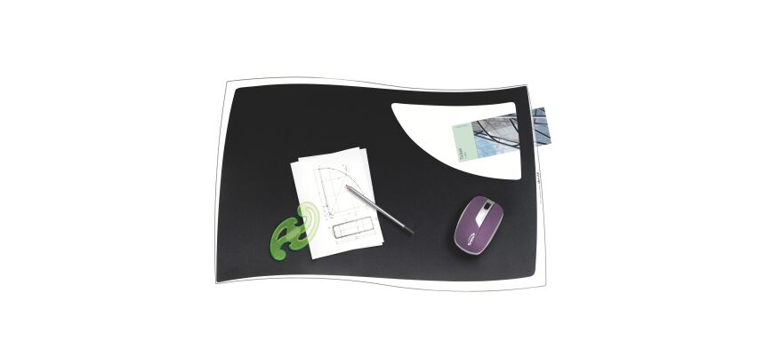 Sous-main sans rabat Cep Ellypse 63 x 42 cm noir