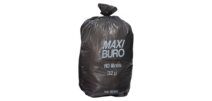 Sacs poubelle 110 litres lien indépendant Maxiburo - Carton de 250