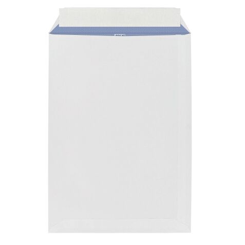 Boîte de 250 pochettes administratives blanches 229 x 324 mm format C4 avec bande protectrice - sans fenêtre - Maxiburo