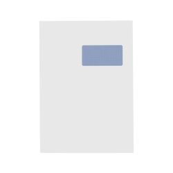 Boîte de 250 pochettes administratives 229 x 324 mm format C4 avec bande protectrice, avec fenêtre 50 x 100 mm - Maxiburo