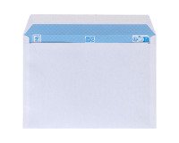 Boîte de 500 enveloppes blanches 162 x 229 mm format C5 avec bande protectrice, sans fenêtre - Maxiburo