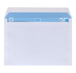 Boîte de 500 enveloppes blanches 162 x 229 mm format C5 avec bande protectrice, sans fenêtre - Maxiburo