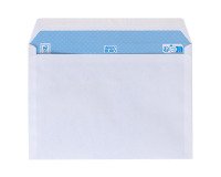 Boîte de 500 enveloppes blanches 162 x 229 mm format C5 avec bande protectrice, avec fenêtre 45 x 100 mm - Maxiburo