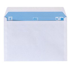 Boîte de 500 enveloppes blanches 162 x 229 mm format C5 avec bande protectrice, avec fenêtre 45 x 100 mm - Maxiburo