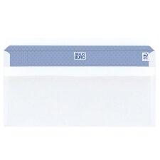 Box of 500 white envelopes Maxiburo 110 x 220 mm size DL without window