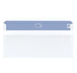 Schachtel mit 500 weißen Briefumschlägen Maxiburo 110 x 220 mm DL-Format ohne Fenster